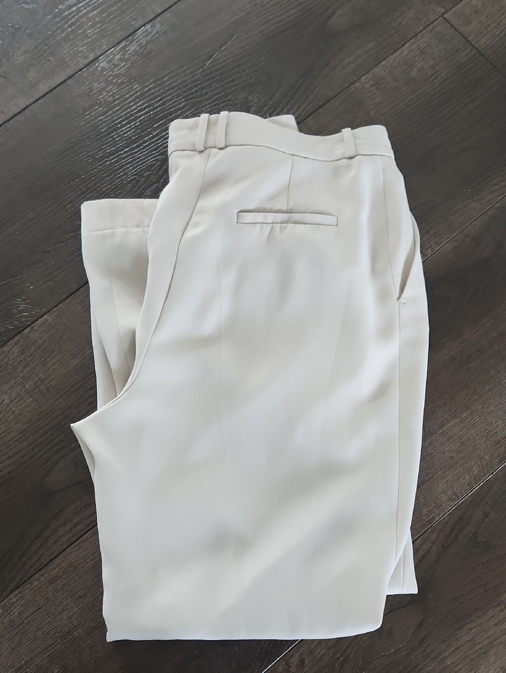 ba&sh White Ivory Stretch Straight Leg Pants Trousers SZ40